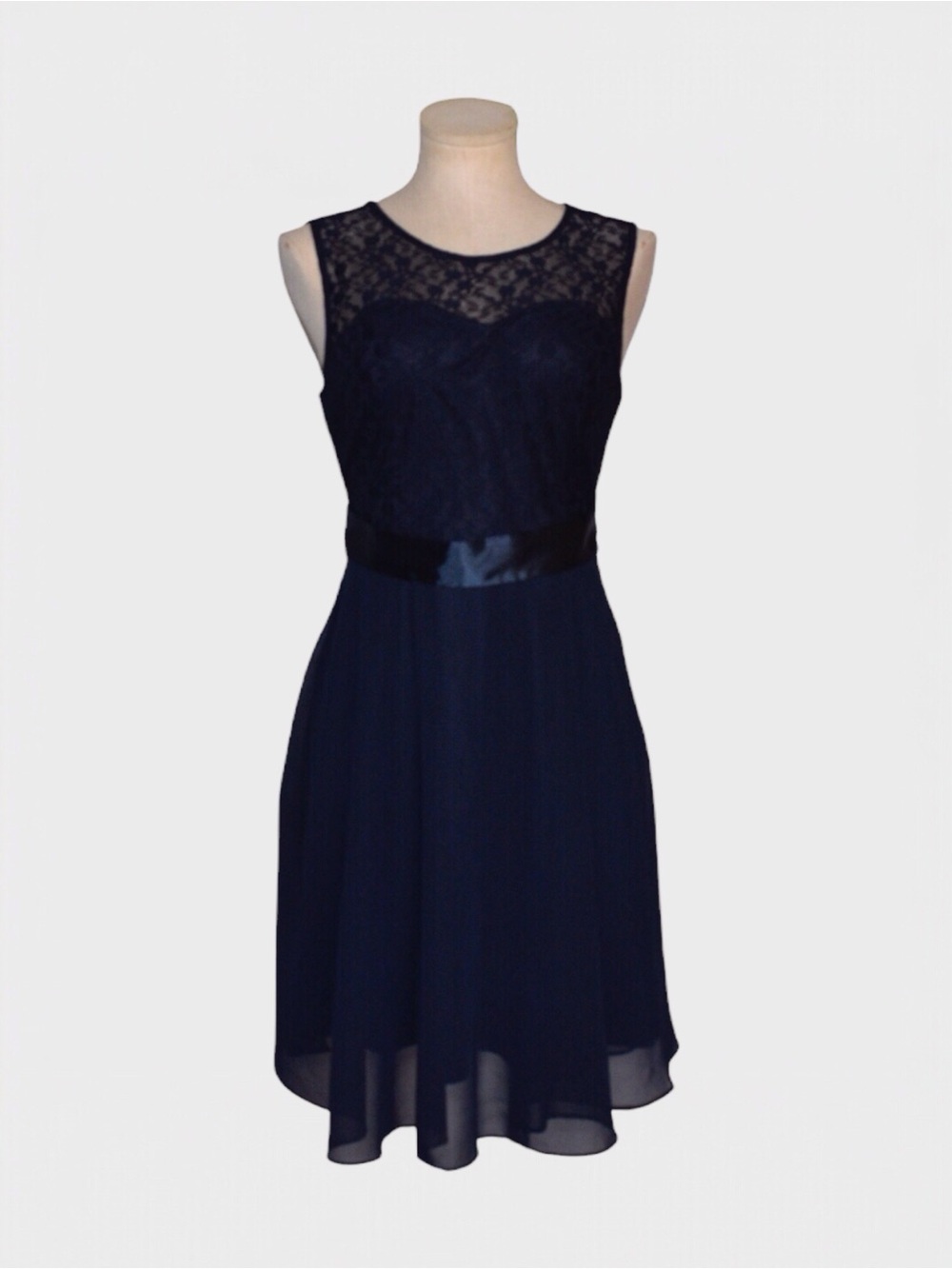 Bery Love Lace Chiffon Fit & Flare Teen Cocktail Dress